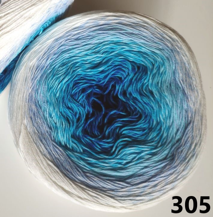 305 bielo-modro-tyrkysová