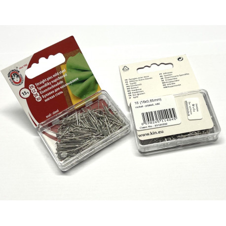 Špendlíky ocelové 0,65 x 16mm  - 15g KIN