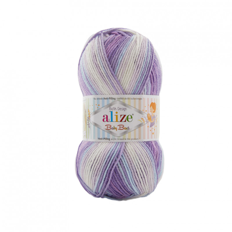 5 Gomitoli Alize Baby Best – Lana Per Bambini Anti Pelucchi – Colore 463 Light Aqua – 100 G Cad. – 240 M/100g - 4